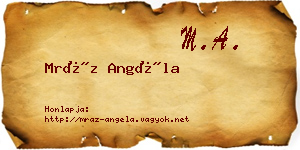 Mráz Angéla névjegykártya